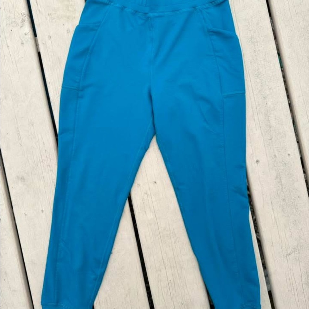 Fabletics Teal-Blue High-Rise Performance Leggings